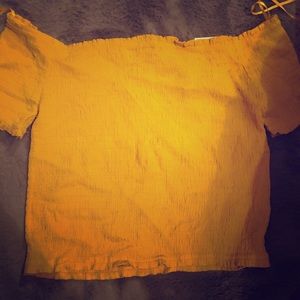 Off the shoulder crop top